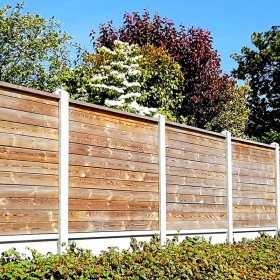 clôture bois béton lame bois 36mm
