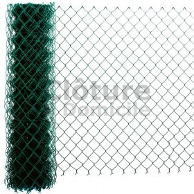 Grillage simple torsion - plastifié vert - maille losange 50x50mm Couleur  Vert - RAL : 6005 Hauteur 1,00 m